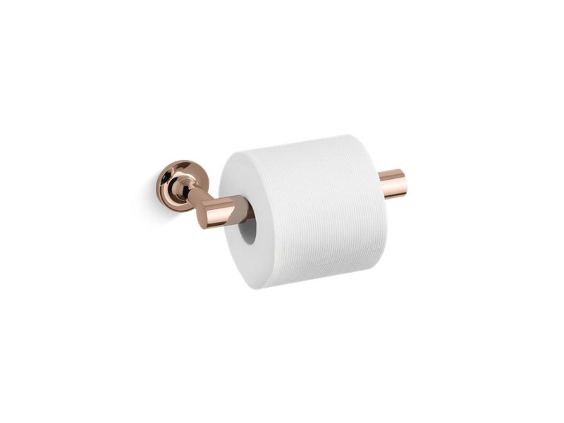 KOHLER K-14377-RGD Purist Pivoting Toilet Paper Holder In Vibrant Rose Gold