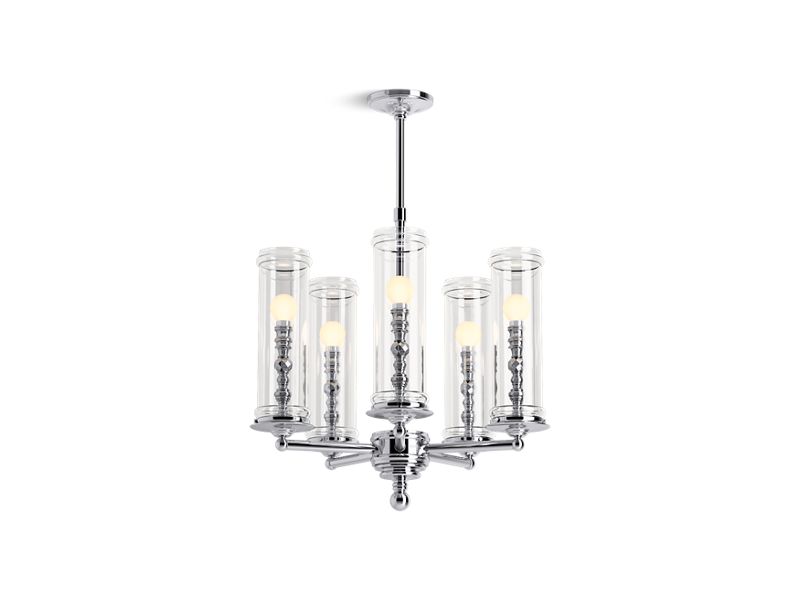 KOHLER K-23347-CH05-CPL Damask Five-light chandelier
