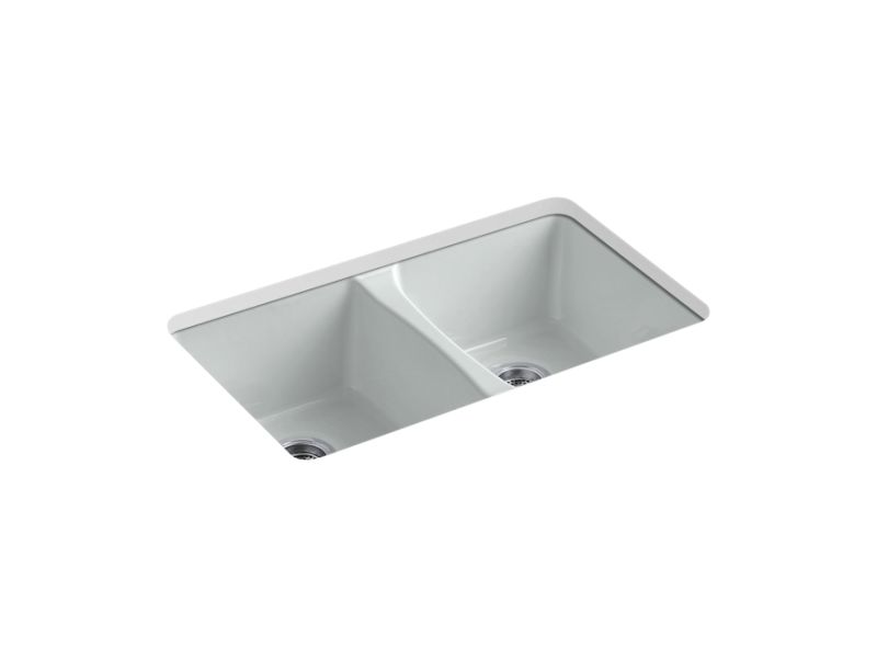 KOHLER K-5873-5U-95 Deerfield 33" x 22" x 9-5/8" Undermount double-equal kitchen sink