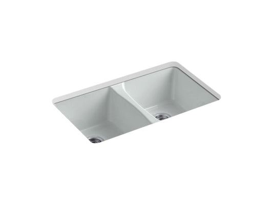 KOHLER K-5873-5U-95 Deerfield 33" x 22" x 9-5/8" Undermount double-equal kitchen sink