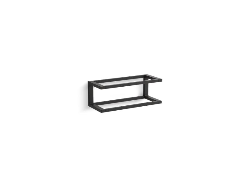 KOHLER K-27353-BL Matte Black Draft 12" towel bar frame