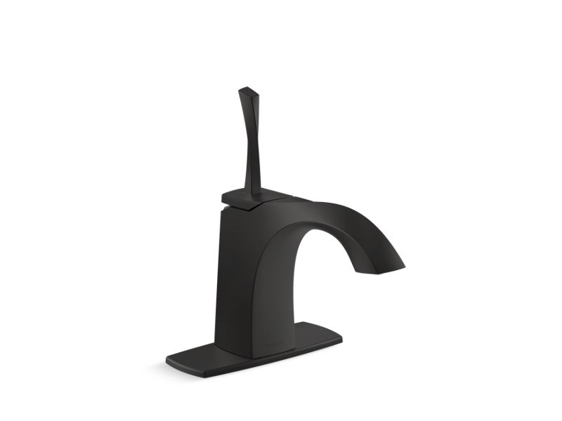 KOHLER K-R21802-4D-BL Juval Single-handle bathroom faucet, 1.2 gpm In Matte Black