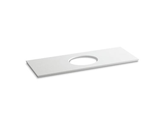 KOHLER K-5765-S33 White Expressions Solid/Expressions 61" vanity top with single Verticyl oval cutout