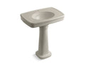 KOHLER K-2347-1-G9 Bancroft 30" pedestal bathroom sink with single faucet hole