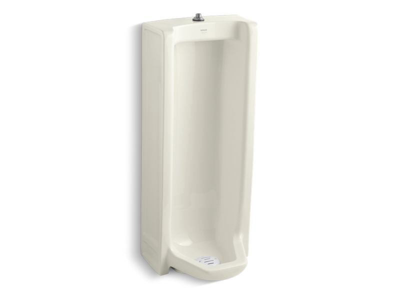 KOHLER Branham K-4920-T-96 Biscuit Washdown floor-mount 0.5 gpf to 1 gpf urinal with top spud