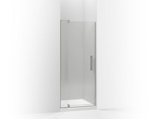 KOHLER K-707501-L-BNK Anodized Brushed Nickel Revel Pivot shower door, 70" H x 27-5/16 - 31-1/8" W, with 5/16" thick Crystal Clear glass