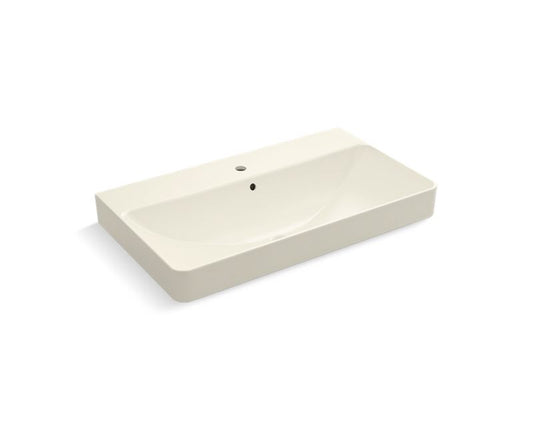 KOHLER Vox Rectangle Vessel Bathroom Sink With Single Faucet Hole