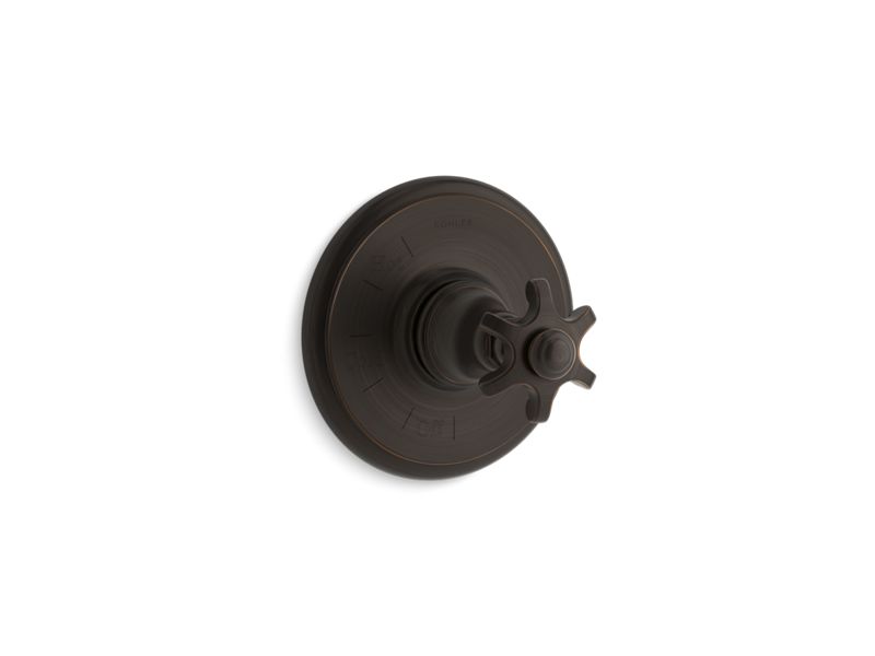 KOHLER K-TS72767-3M-2BZ Oil-Rubbed Bronze Artifacts Rite-Temp valve trim with prong handle