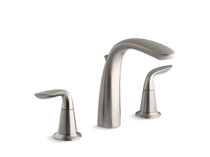 KOHLER K-T5324-4-BN Refinia Bath faucet trim with high-arch diverter spout and lever handles, valve not included