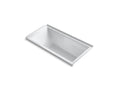 KOHLER K-1167-VBRW-0 Underscore 60" X 30" Alcove Vibracoustic Bath With Bask Heated Surface, Right Drain In White
