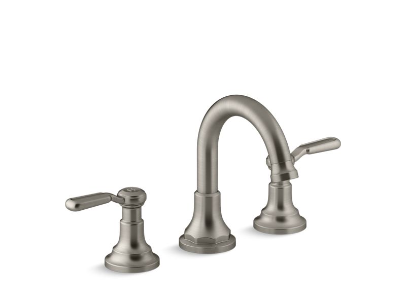 KOHLER K-R76257-4D-BN Vibrant Brushed Nickel Worth Widespread bathroom sink faucet