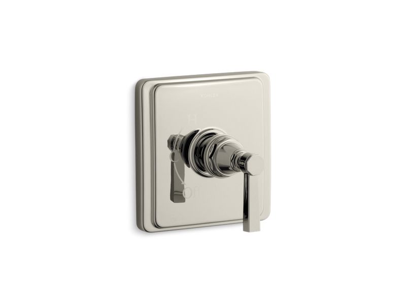 KOHLER K-TS13135-4A-SN Vibrant Polished Nickel Pinstripe Pure Rite-Temp valve trim with lever handle