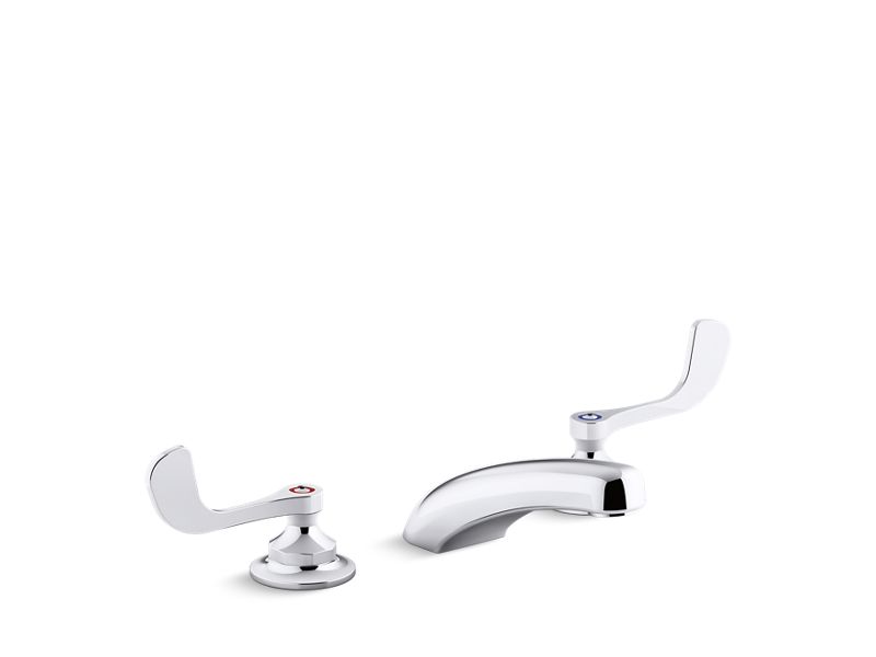KOHLER K-800T20-5ANA-CP Polished Chrome Triton Bowe 0.5 gpm widespread bathroom sink faucet with aerated flow and wristblade handles, drain not included