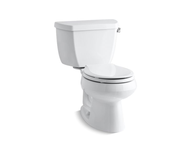 KOHLER K-3577-RA-0 Wellworth Classic Two-Piece Round-Front Toilet, 1.28 Gpf In White