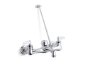 KOHLER K-8907-CP Kinlock Double lever handle service sink faucet with top-mounted wall brace