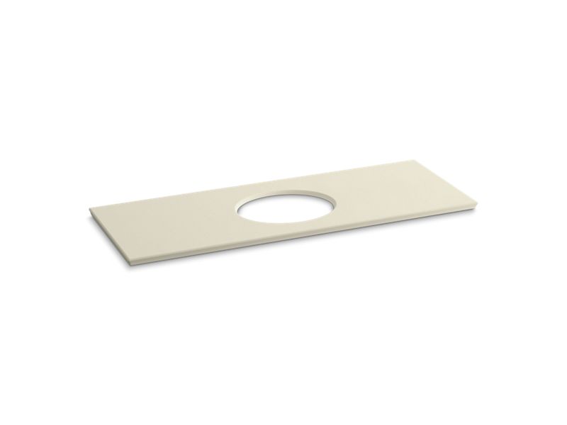 KOHLER K-5765-S34 Solid/Expressions 61" vanity-top with single Verticyl oval cutout