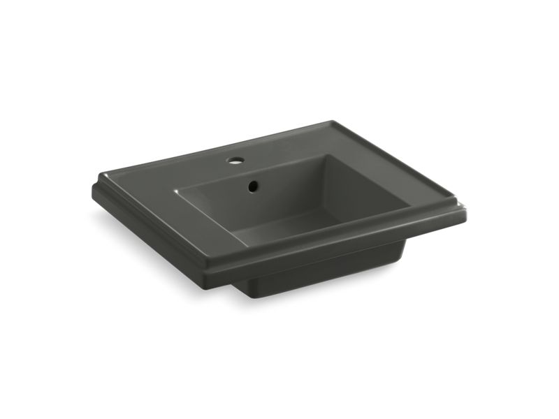 KOHLER K-2757-1-58 Tresham 24" pedestal bathroom sink basin with single faucet hole