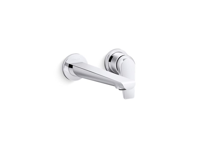 KOHLER K-97358-4-CP Polished Chrome Avid Single-handle wall-mount bathroom sink faucet