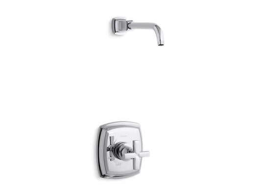 KOHLER K-TLS16234-3-CP Margaux Rite-Temp(R) shower valve trim with cross handle, less showerhead