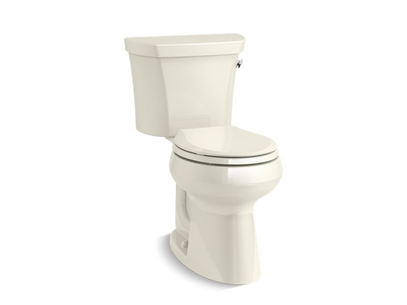 KOHLER K-5481-UR-96 Highline Two-Piece Round-Front Toilet, 1.28 Gpf In Biscuit