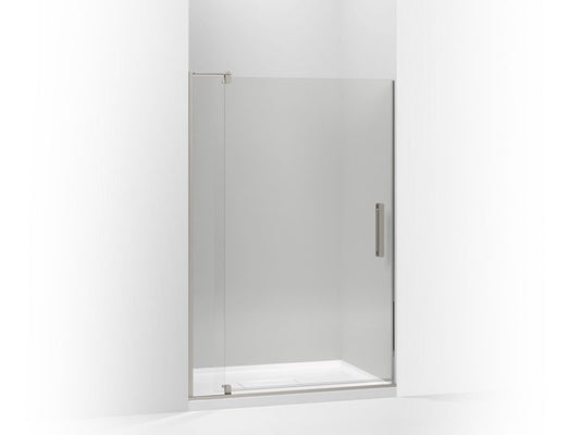 KOHLER K-707541-L-BNK Anodized Brushed Nickel Revel Pivot shower door, 70" H x 39-1/8 - 44" W, with 5/16" thick Crystal Clear glass