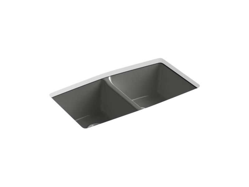 KOHLER K-5846-5U-58 Brookfield 33" x 22" x 9-5/8" undermount double-equal kitchen sink