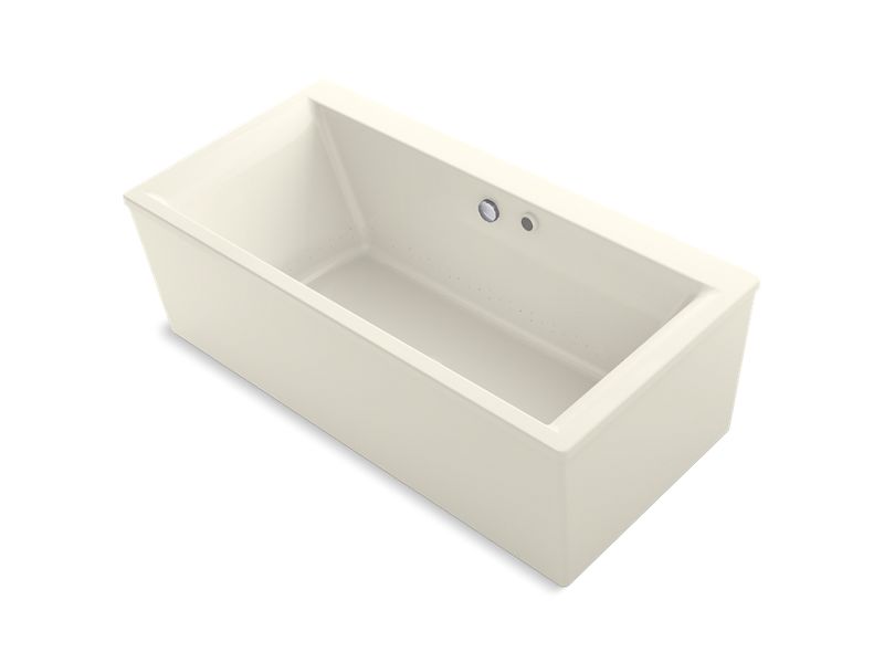 KOHLER K-24018-GH-96 Stargaze 60" x 34" freestanding Heated BubbleMassage air bath with straight shroud