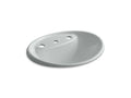 KOHLER K-2839-8-95 Tides Drop-in bathroom sink with 8" widespread faucet holes