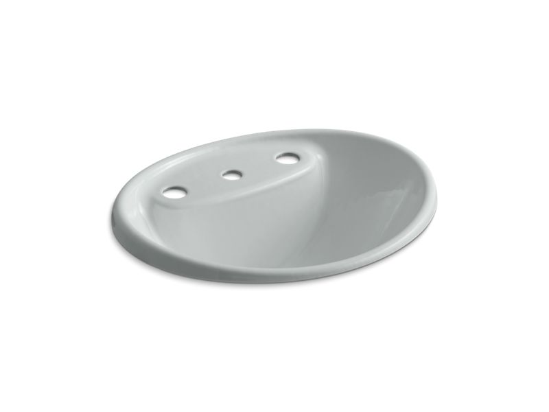 KOHLER K-2839-8-95 Tides Drop-in bathroom sink with 8" widespread faucet holes