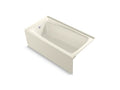 KOHLER K-26071-LA-96 Biscuit Irvine 60" x 32" alcove bath, left drain