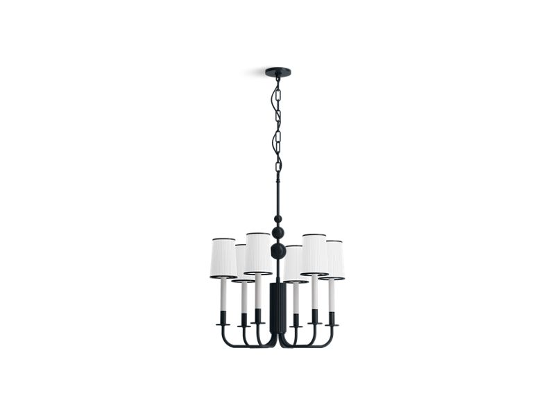 KOHLER K-27441-CH06-GNL Gunmetal Tresdoux Six-light chandelier