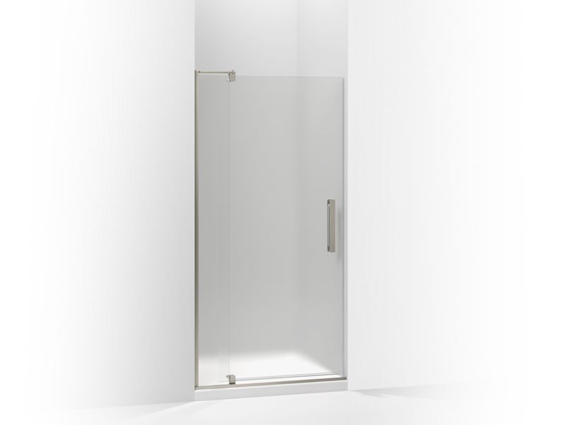 KOHLER K-707516-D3-BNK Revel Pivot shower door, 74" H x 31-1/8 - 36" W, with 5/16" thick Frosted glass