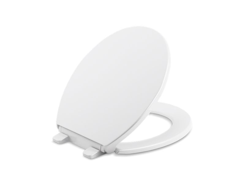 KOHLER K-20111-0 White Brevia Quiet-Close round-front toilet seat