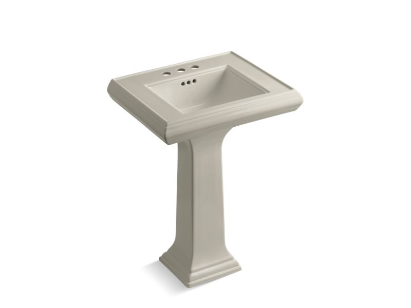 KOHLER K-2238-4-G9 Memoirs Classic Classic 24" pedestal bathroom sink with 4" centerset faucet holes