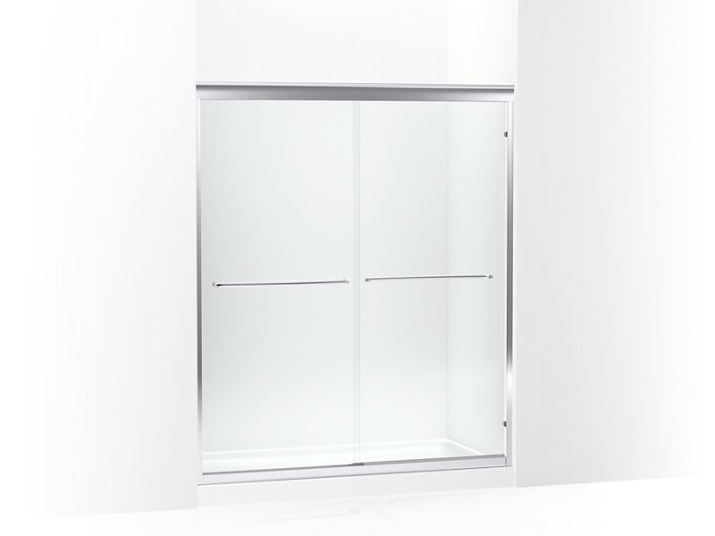 KOHLER K-702206-6L-SHP Bright Polished Silver Fluence 70-9/32" H sliding shower door with 1/4" - thick glass