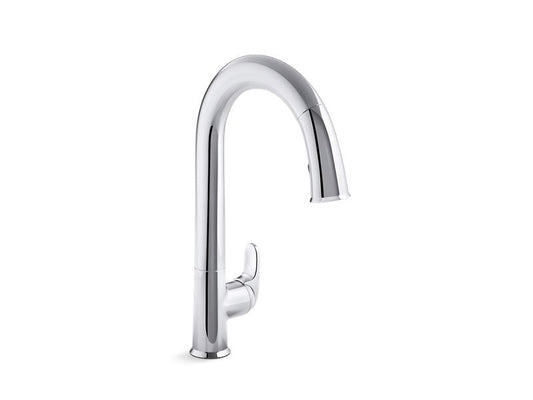 KOHLER K-72218-CP Polished Chrome Sensate Touchless pull-down kitchen sink with two-function sprayhead