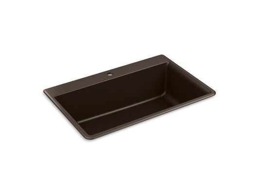 KOHLER K-8437-1-CM2 Kennon 33" x 22" x 10-1/8" Neoroc top-mount/undermount single-bowl kitchen sink