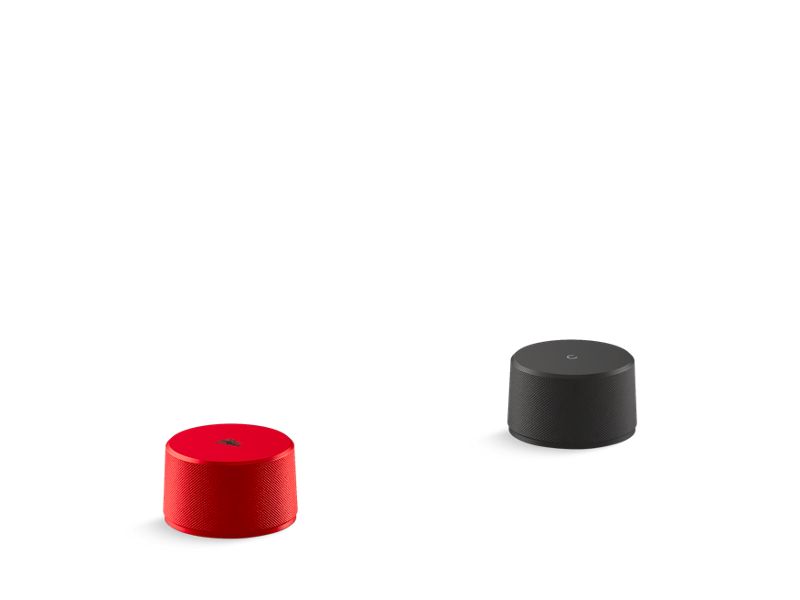 KOHLER Components K-77974-8MU-BLR Matte Black with Red Accents Oyl bathroom sink faucet handles