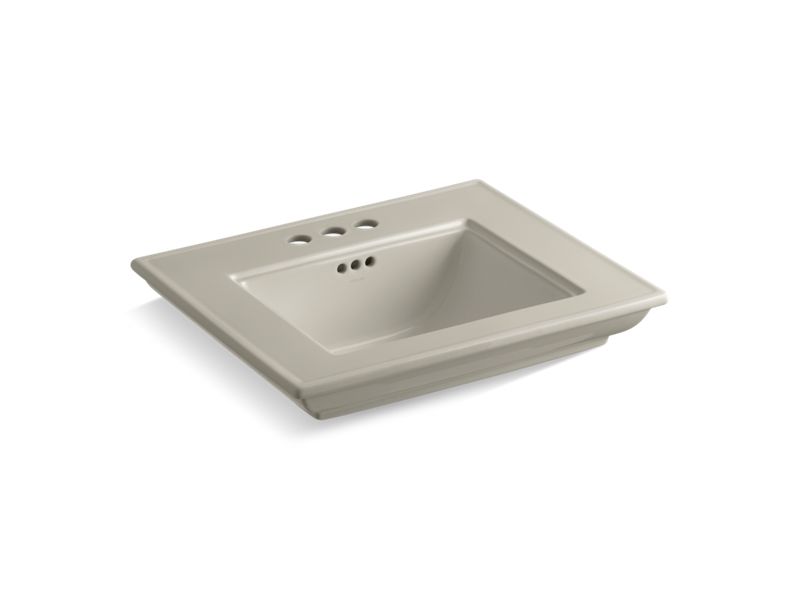 KOHLER K-29999-4-G9 Memoirs Stately 24" pedestal/console table bathroom sink basin with 4" centerset faucet holes