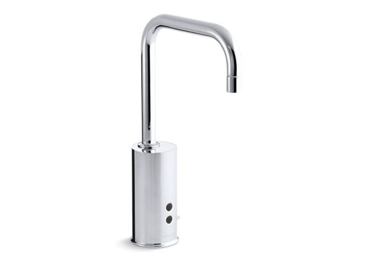 KOHLER K-13472-CP Polished Chrome Gooseneck Touchless faucet with Insight technology and temperature mixer, DC-powered