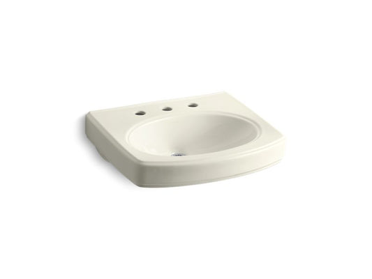KOHLER K-2028-8-96 Pinoir Bathroom sink basin with 8" widespread faucet holes