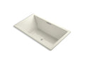 KOHLER K-1174-VB-96 Underscore 72" X 42" Drop-In Vibracoustic Bath In Biscuit