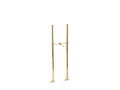 KOHLER Antique K-128-PB Vibrant Polished Brass Riser tubes and cross connection, 29-5/8" long