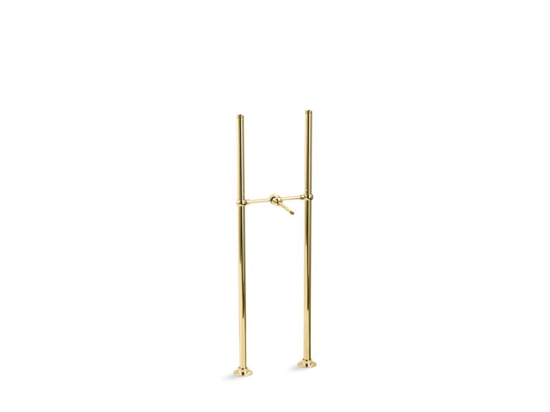 KOHLER Antique K-128-PB Vibrant Polished Brass Riser tubes and cross connection, 29-5/8" long