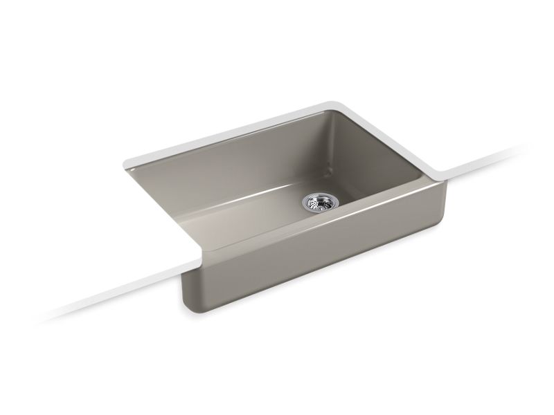 KOHLER K-5826-K4 Whitehaven 32-1/2" x 21-9/16" x 9-5/8" Undermount single-bowl farmhouse sink