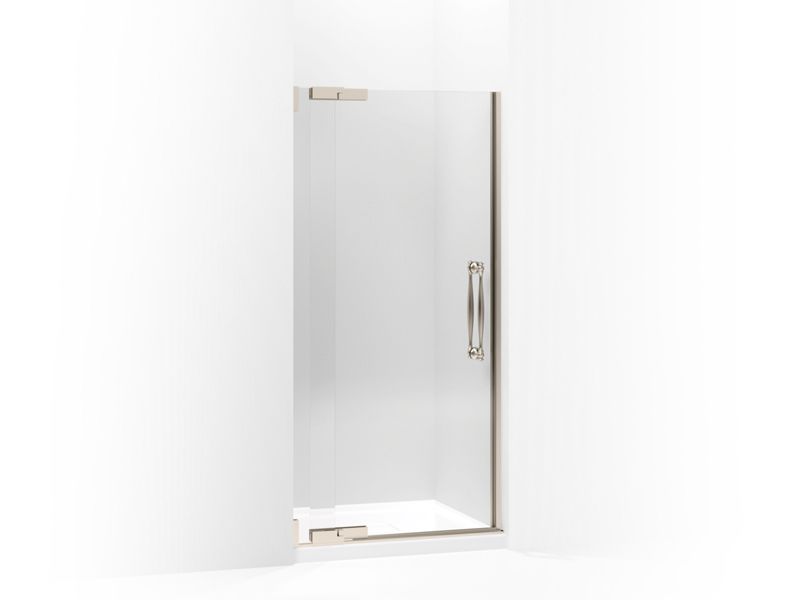 KOHLER K-705737-L-ABV Finial Pivot shower door, 72-1/4" H x 33-1/4 - 35-3/4" W, with 1/2" thick Crystal Clear glass