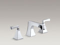 KOHLER K-T469-X4V-CP Memoirs(R) deck-mount high-flow bath faucet trim with Red and Blue indexing, stately design and deco lever handles, valve not included