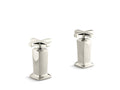 KOHLER K-T16248-3-SN Margaux Valve trim with cross handles for deck-mount high-flow bath valve, requires valve