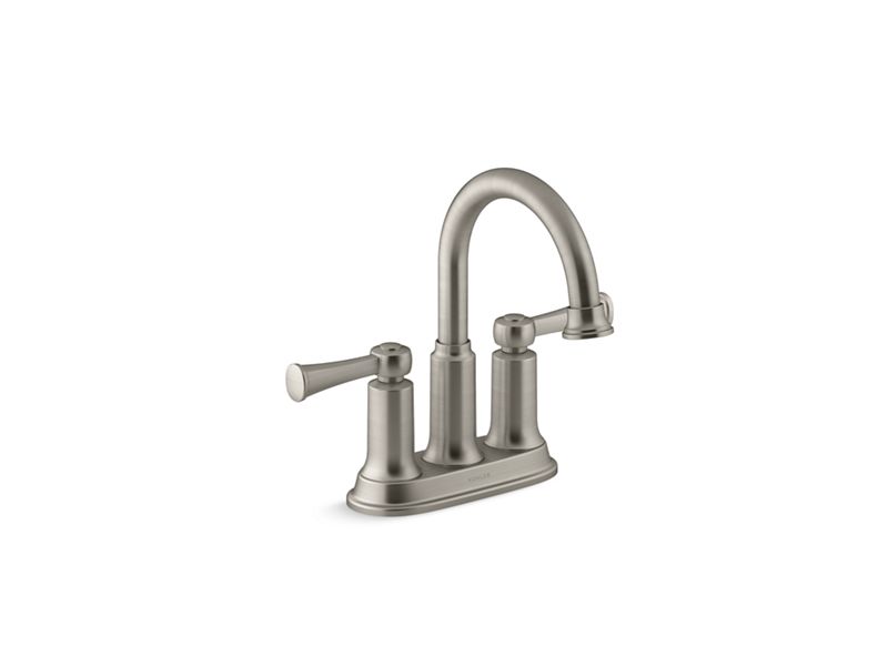 KOHLER K-R21546-4D-BN Aderlee Centerset bathroom sink faucet, 1.2 gpm In Vibrant Brushed Nickel