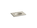 KOHLER Ceramic/Impressions K-2796-8-G85 Sandbar Impressions 31" Vitreous china vanity top with integrated oval sink